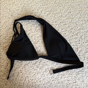 SHEIN Black Halter Asymmetrical Bikini Top